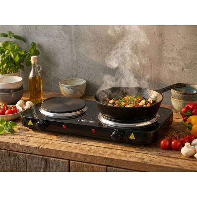 8. ESPERANZA ELECTRIC COOKER YELLOWSTONE 1500W + 1000W BLACK EKH014K