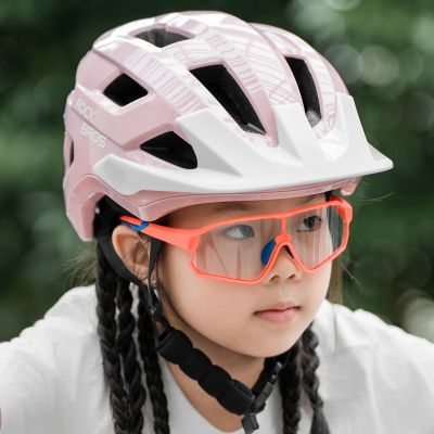 5. Rockbros LK-67 Youth Bike Helmet with Detachable Visor 54–58 cm - Pink