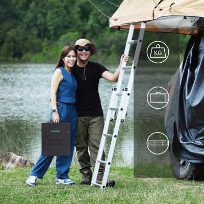 8. Choetech SC009-V2 solar foldable charger 100W USB-C / 2x USB-A PD QC - black