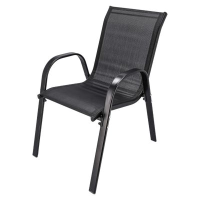 3. Classic Black Forest textile garden furniture set, two chairs + black table