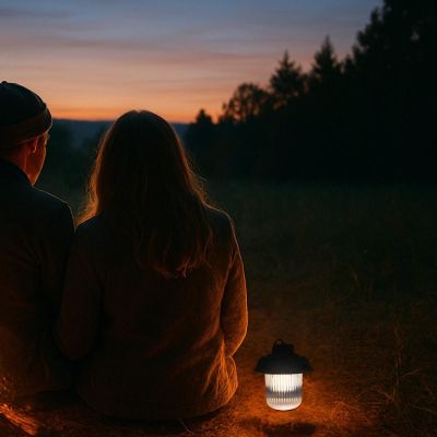 7. USB CAMPING LAMP FLASHLIGHT 3 TYPES OF LIGHT REDCLIFFS KHAKY