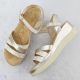 6. Women's gold wedge sandals Vinceza 15358