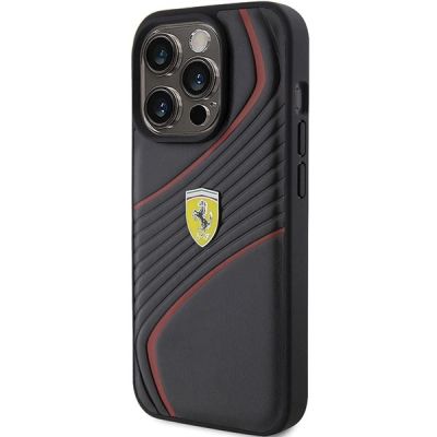 2. Ferrari Twist Metal Logo case for iPhone 15 Pro - black