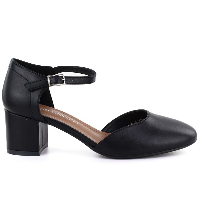 2. Sergio Leone SK844 women's black block heel sandals