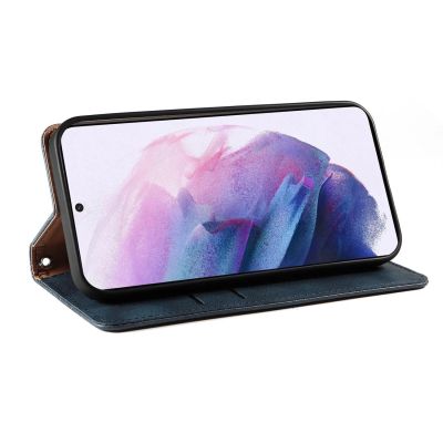 10. Magnet Strap Case Case for Samsung Galaxy S22 + (S22 Plus) Pouch Wallet + Mini Lanyard Pendant Blue