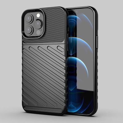 14. Thunder Case Flexible Tough Rugged Cover TPU Case for iPhone 13 Pro Max black