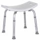 Rectangular shower stool with adjustable height