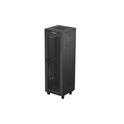 Floor-standing installation rack cabinet 19" 37U 600X600 black perforated door LCD LANBERG (flat pack)