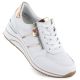 Women's leather wedge sneakers white Remonte Rieker D0T04-80