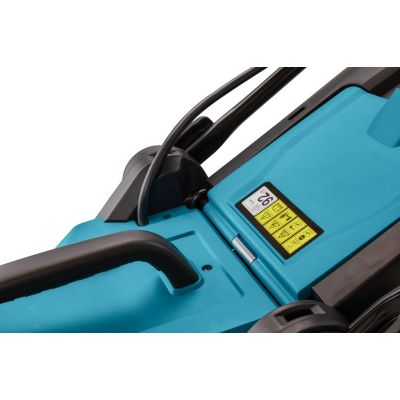 10. Makita DLM330RT Battery-Powered Push Lawn Mower, Black, Blue