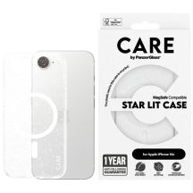 CARE by PanzerGlass Flagship Urban Combat StarLight White MagSafe iPhone 16e Case - Clear