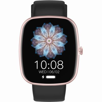 3. GRAVITY GT18-1 Women's Smartwatch Pink Silicone Strap + Black Strap
