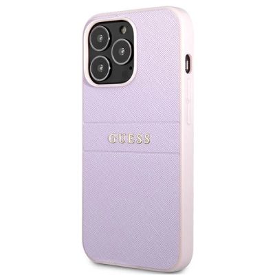 2. Guess GUHCP13LPSASBPU iPhone 13 Pro / 13 6.1" purple/purple Saffiano Hot Stamp & Metal Logo