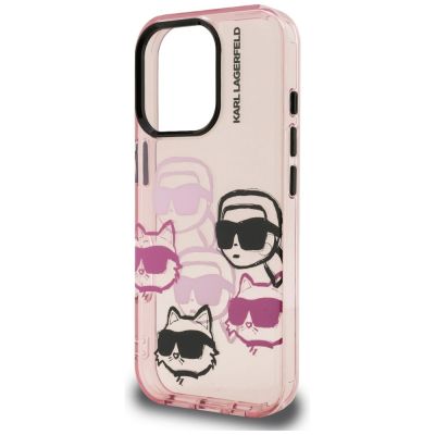 6. Karl Lagerfeld IML Multi K&C Head Pattern Case for iPhone 16 Pro Max - Pink