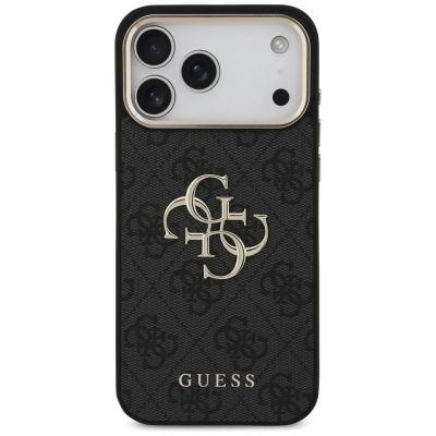 3. Guess 4G Big 4G Classic Logo Case for iPhone 17 Pro Max / 18 Pro Max - Black and Gold