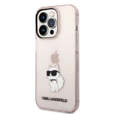 2. Karl Lagerfeld Ikonik Choupette case for iPhone 14 Pro Max - pink