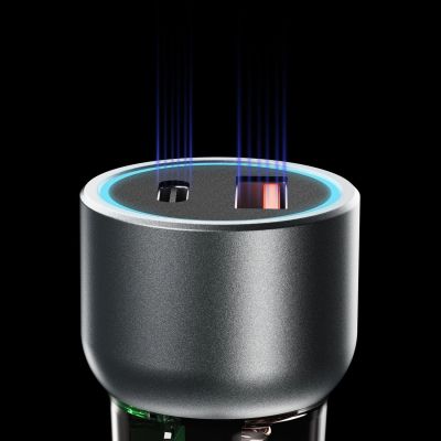 4. Dudao R4T 25W USB-A / USB-C Car Charger - Gray