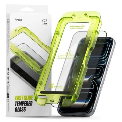 7. Ringke Easy Slide 2-pack tempered glass for iPhone 17 Pro Max - black