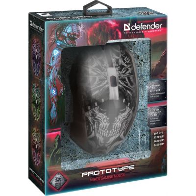 4. DEFENDER WIRED MOUSE PROTOTYPE GM-670L OPTIC 800/1200/1600/2400 DPI 6P 52670