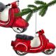 GLASS MOULDED ORNAMENT MOTORBIKE SASKA GIFT & DECOR