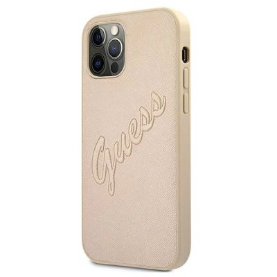 2. Guess GUHCP12LRSAVSLG iPhone 12 Pro Max 6.7" gold/gold hardcase Saffiano Vintage Script