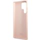 7. Karl Lagerfeld Silicone Choupette Metal Pin case for Samsung Galaxy S23 Ultra - pink