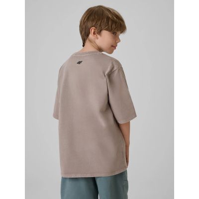 2. Boy's loose T-shirt with print 4F 4FJRSS26TTSHM4279-25S