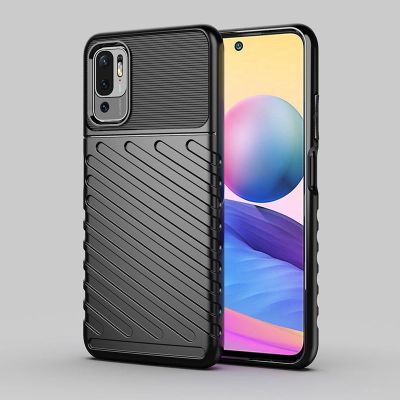 12. Thunder Case Flexible Tough Rugged Cover TPU Case for Xiaomi Redmi Note 10 5G / Poco M3 Pro black