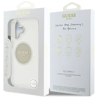 8. Guess IML Metal Colored Circle Classic Logo MagSafe case for iPhone 16 - gray