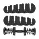 16. Cast iron adjustable dumbbell 24 kg REBEL ACTIVE