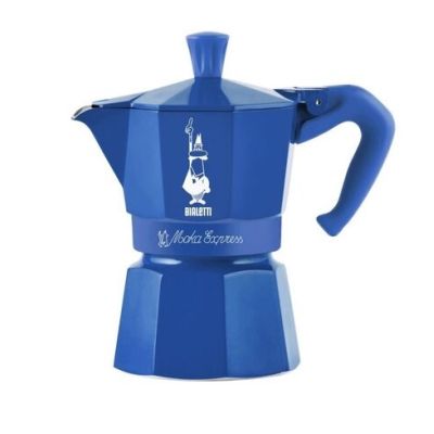 BIALETTI 3-cup coffee maker Moka Express 5464 blue
