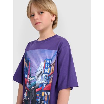 3. Boy's oversize T-shirt with print 4F 4FJRAW25TTSHM3061-51S