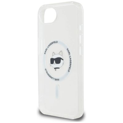 6. Karl Lagerfeld IML Metal Choupette Head MagSafe iPhone 16e Case - White