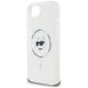 6. Karl Lagerfeld IML Metal Choupette Head MagSafe iPhone 16e Case - White