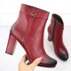 12. Women’s Red Insulated Block-Heel Ankle Boots M.Daszyński AF125-22