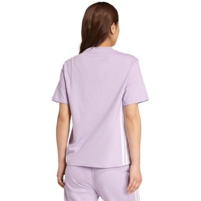 9. adidas Essentials 3-Stripes Cotton Women's T-Shirt Light Purple JX7619