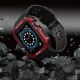 6. Protect Strap Band for Apple Watch 38/40/41mm Armored Case Strap - Black, Red