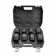 AWTOOLS IMPACT SOCKET SET 3/4" 8 pcs/24-38mm SHORT BLACK LINE