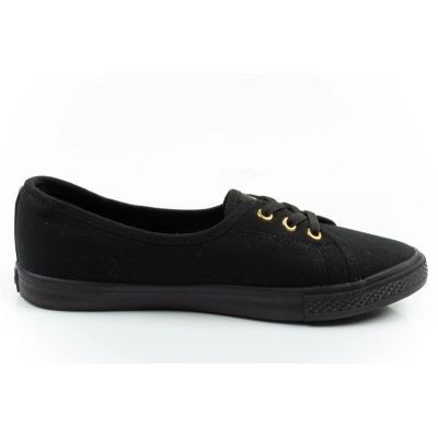 4. Lee Cooper shoes women's sneakers sporty black slip-on ballet flats