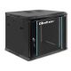 6. 19" 9U 600 x 500 x 600 black wall-mounted rack cabinet