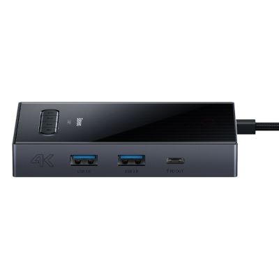 2. Baseus PioneerJoy 8-in-1 USB-C hub HDMI 4K@60Hz + HDMI 4K@30Hz + DisplayPort 8K@30Hz + VGA + 2 x USB-A 3.0 + 2 x USB-C - gray