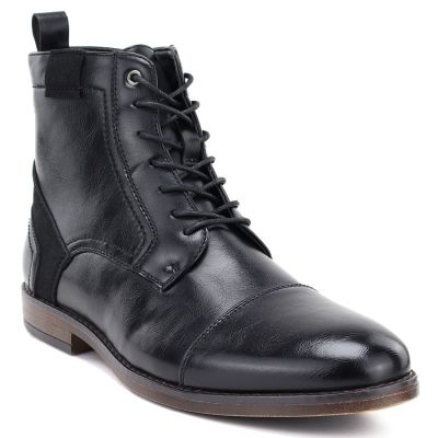 Men's high ankle boots, uninsulated, black, Vanhorn WN32309