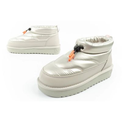 17. D.Franklin women's snow boots winter fashionable insulated ankle boots silver