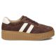 3. Women's brown leather and suede platform shoes Filippo DP6776