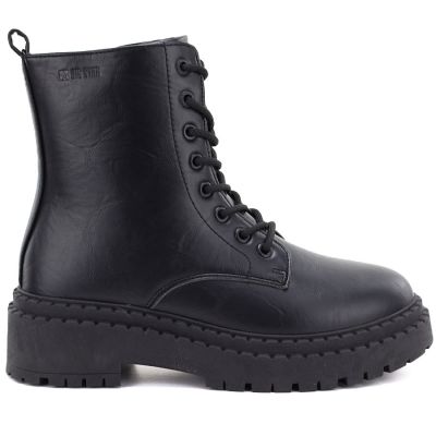 2. Women's black platform combat boots Big Star UU274816