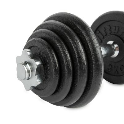 5. VIRTUFIT ADJUSTABLE PRO DUMBBELL SET - BARBELL SET - CAST IRON - 1 X 15 KG