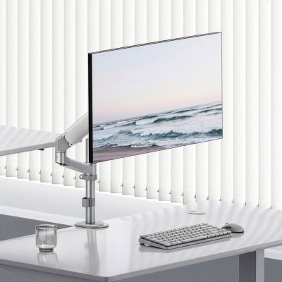ERGO OFFICE MONITOR HOLDER / HANGER GAS SPRING, 17"-32", 1-10KG, MATTE WHITE, MAX. VESA 100X100 ER-691 W