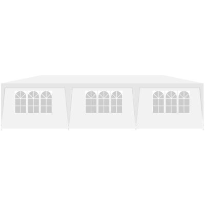 3. GARDEN PAVILION CATERING TENT PE 9x3M + 8 WALLS WHITE