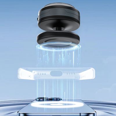 6. Dudao F24MAX Car Holder with 15W Wireless Charger, MagSafe Compatible, with Automatic Suction Cup - Black