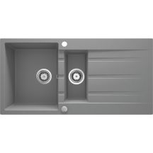 1.5-bowl granite sink with drainer